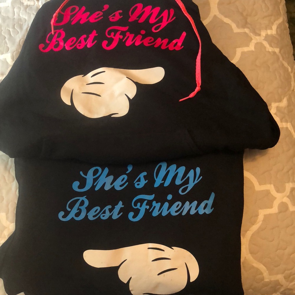 Super fun best friend sweatshirts!